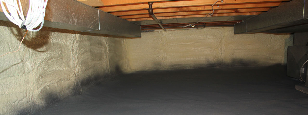 Elmonte spray foam insulation for crawl spaces